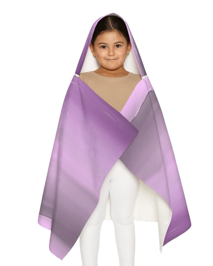 Dark Pink Sea Amethyst Fog Youth Hooded Towel, 24" x 48"