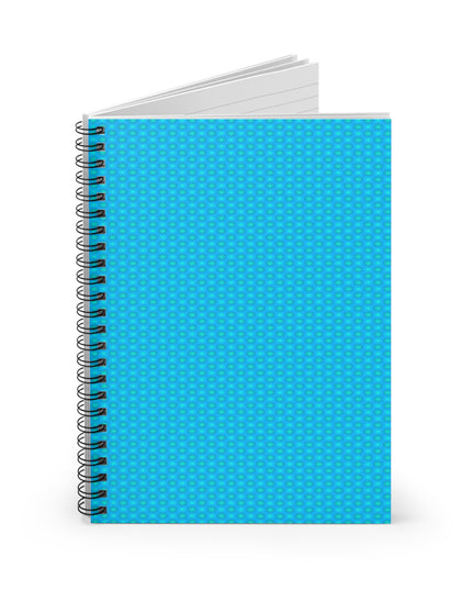 Light Blue Star-crossed Bodies Spiral Notebook - Ruled Line, 6" x 8", 118 pages