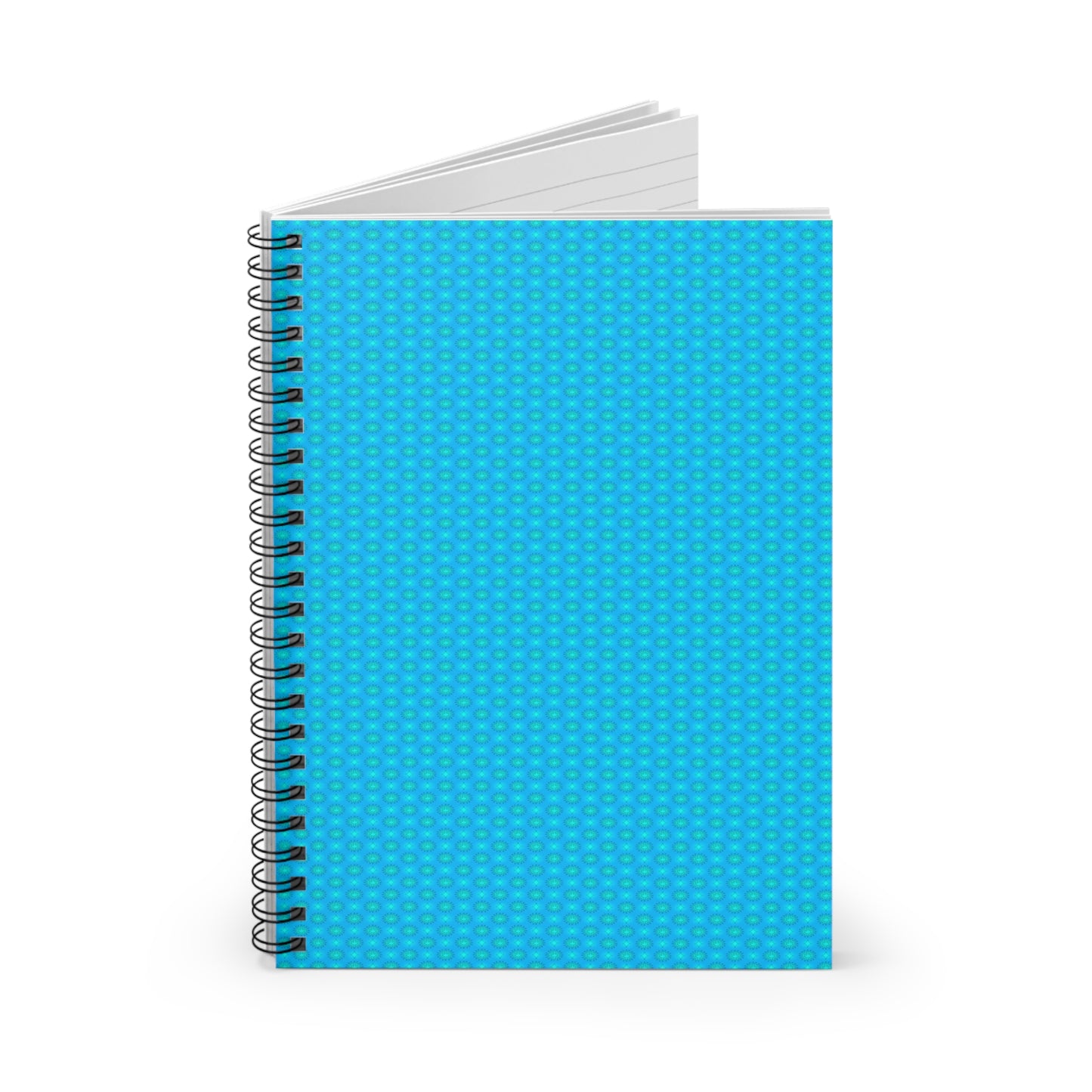 Light Blue Star-crossed Bodies Spiral Notebook - Ruled Line, 6" x 8", 118 pages