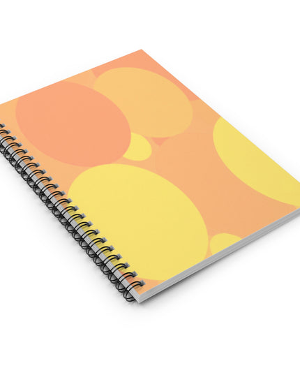 Pastel Bright Oranges Patches Spiral Notebook - Ruled Line, 6" x 8", 118 pages