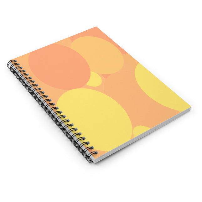 Pastel Bright Oranges Patches Spiral Notebook - Ruled Line, 6" x 8", 118 pages