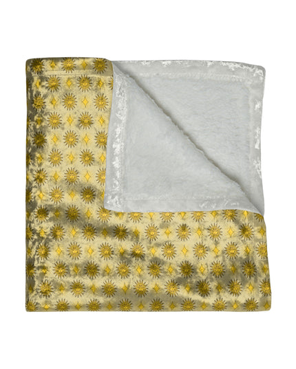 Lemongrass Star-crossed Bodies Crushed Velvet Blanket, 50" x 60"