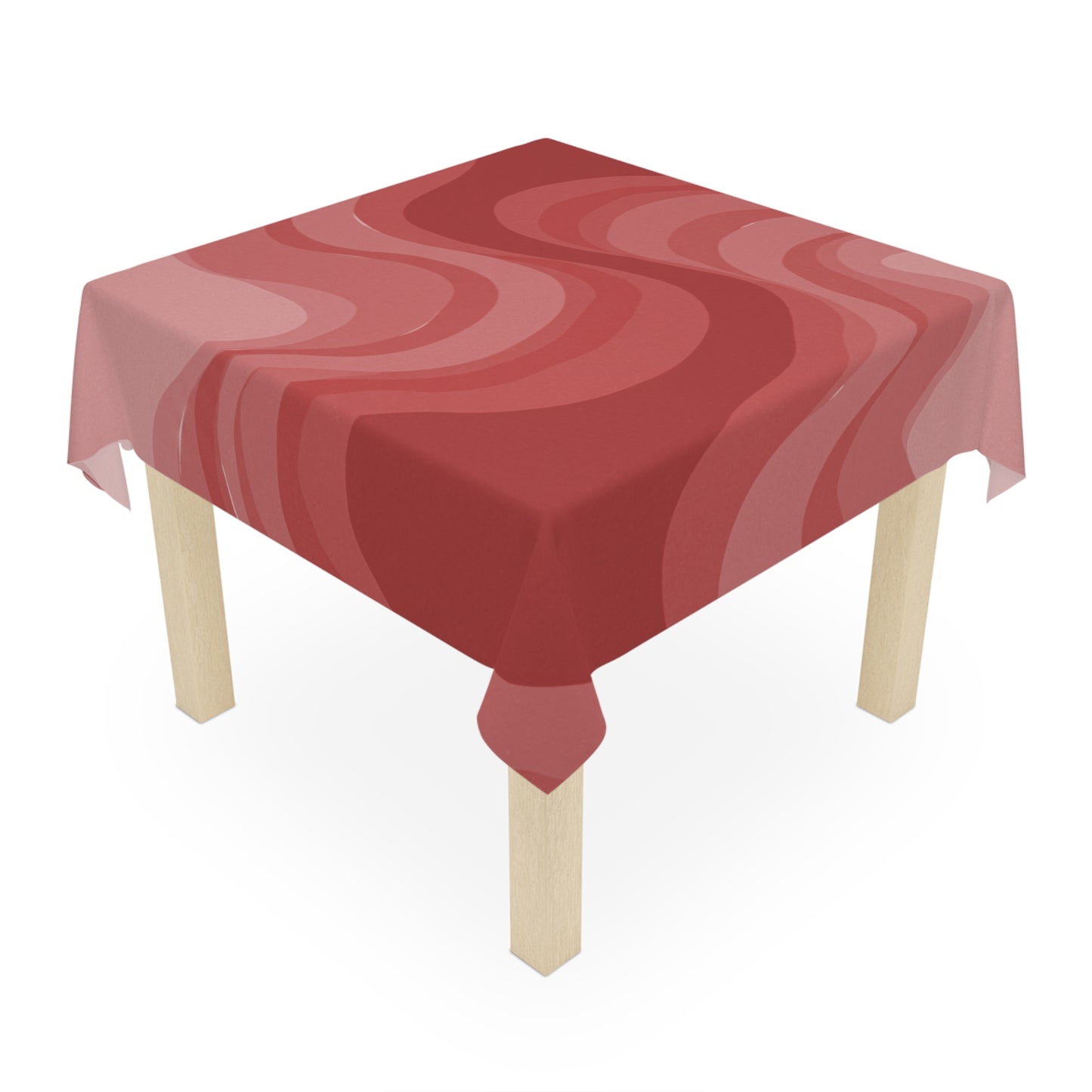 Power Red Wavey Tablecloth, 55" x 55"