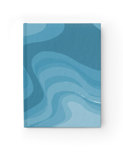 Sky Blue Wavey 5" x 7" Journal - 128 Ruled Line pages