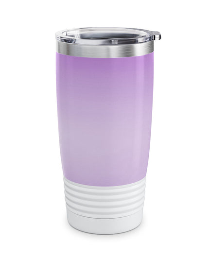 Soft Lavender Fade Ringneck Tumbler, 20oz in white
