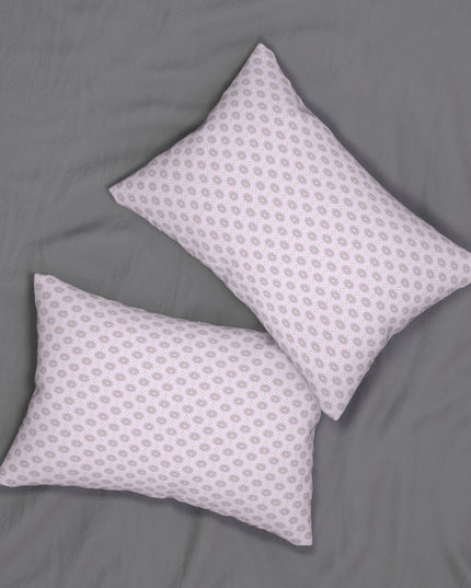 Pink Mornings Star-crossed Bodies Spun Polyester Lumbar Pillow, 20" x 14"