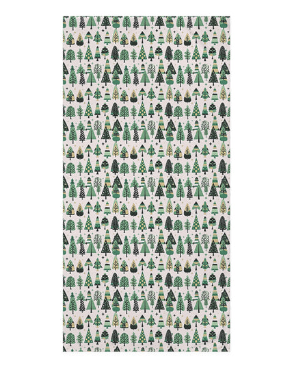 Mini Vintage Green Trees 30" x 60" Mink-Cotton Towel (50% polyester, 50% cotton)
