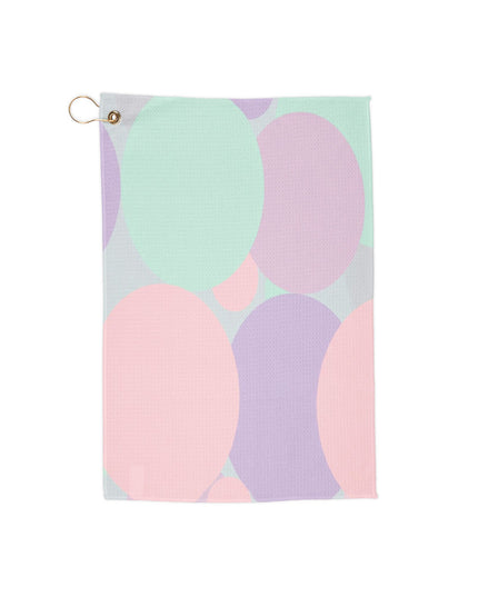 Pastel Peach and Soft Green Patches 16" x 24" Golf Towel