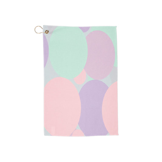 Pastel Peach and Soft Green Patches 16" x 24" Golf Towel