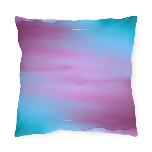Wine Sea Blue Fog 16" x 16" Outdoor Pillow