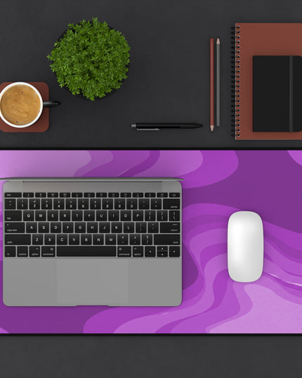 Wavey Purple Wavey 12" x 22" Desk Mat