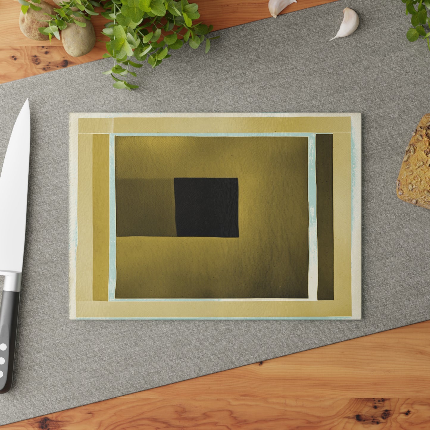 Tan Shadow 8" x 11" Glass Cutting Board