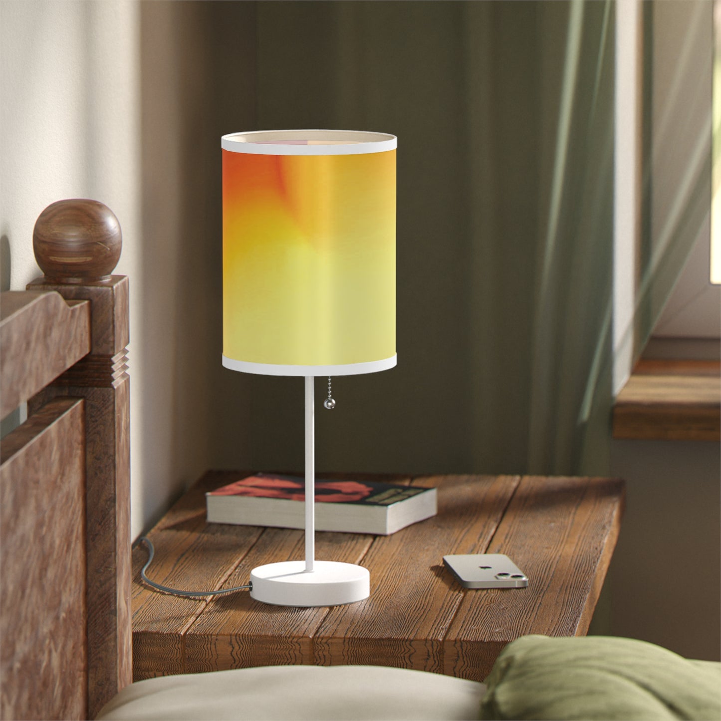 Phoenix Fade Table Lamp on a White or Silver Stand, US|CA plug