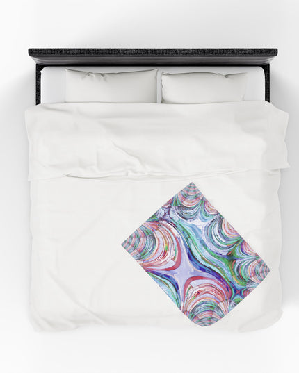 Uzi Spiral Pastels Velveteen Plush Blanket, 30" x 40"