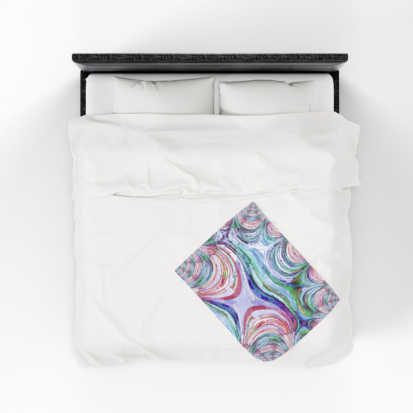 Uzi Spiral Pastels Velveteen Plush Blanket, 30" x 40"