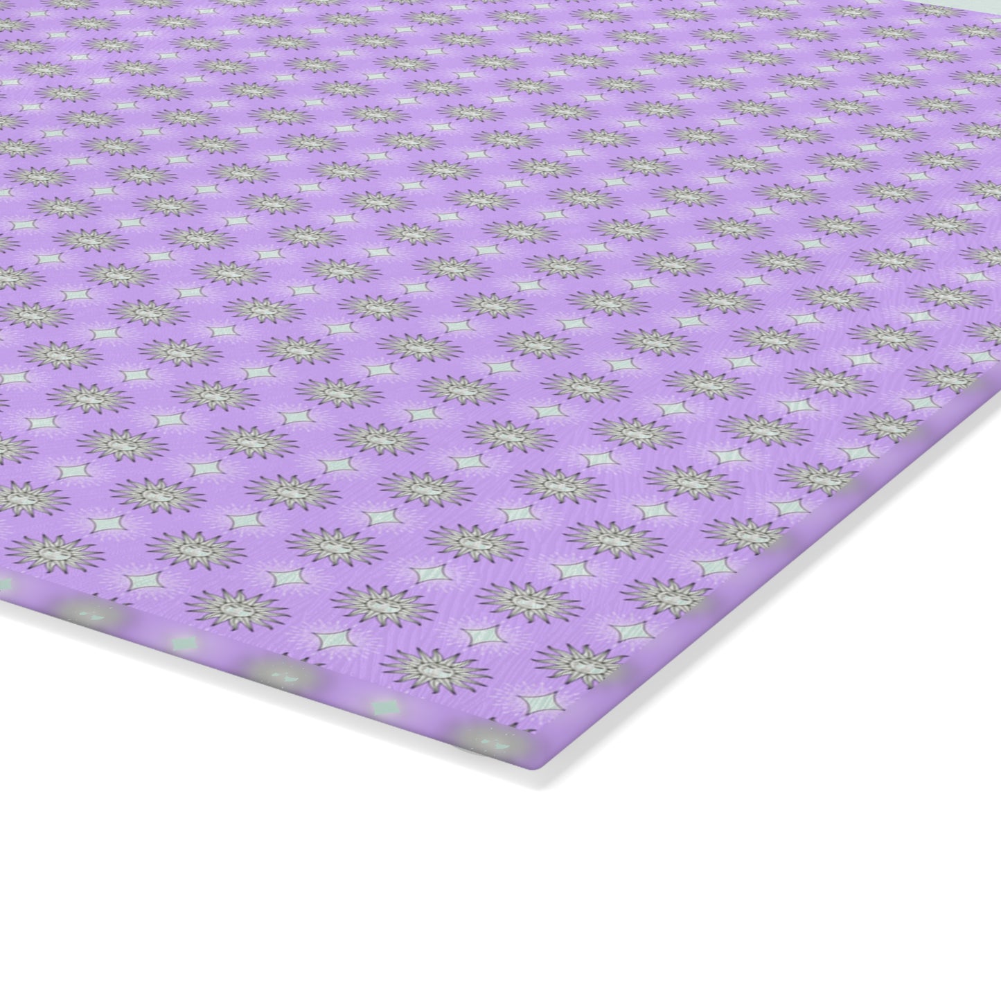 Lavender Star-crossed Bodies Glass Cutting Board,  8" x 11"