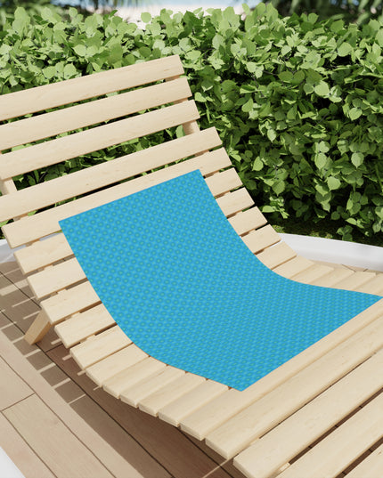 Blue Green Star-crossed Bodies Beach Towel, 18" x 27"