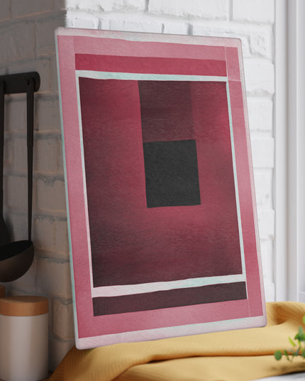 Red Shadow Glass Cutting Board, 11" x 15"