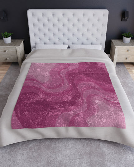 Pinky Mauve Wavey 50" x 60" Crushed Velvet Blanket