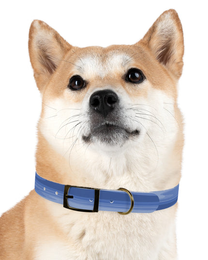 Deep Blue Wavey Medium Dog Collar