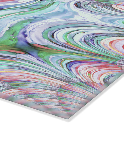 Uzi Spiral Pastels 8" x 11" Glass Cutting Board