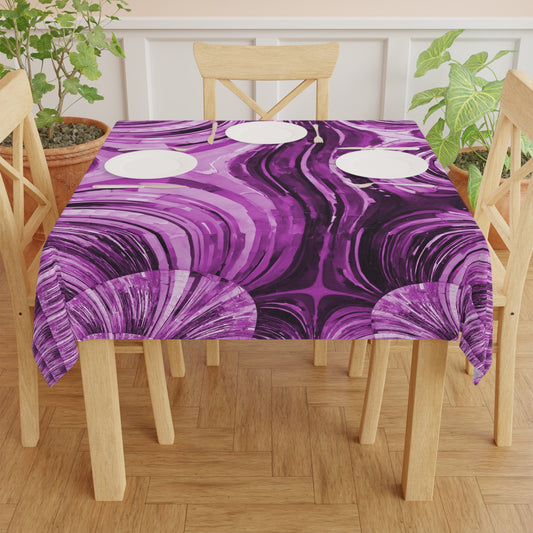 Uzi Spiral Powder Lavender Tablecloth, 55" x 55"