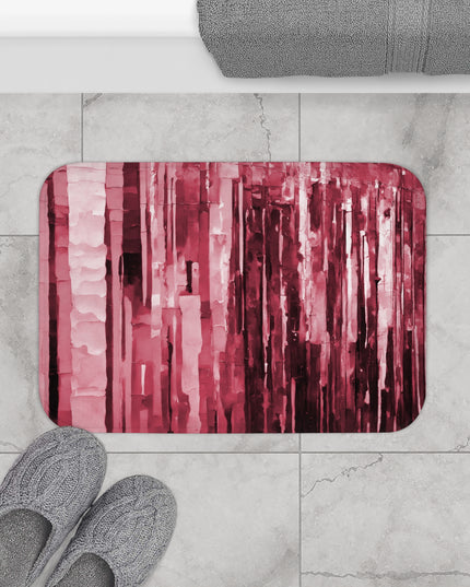 Striped Ruby Bath Mat, 24" x 17"