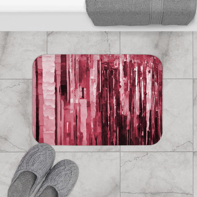Striped Ruby Bath Mat, 24" x 17"