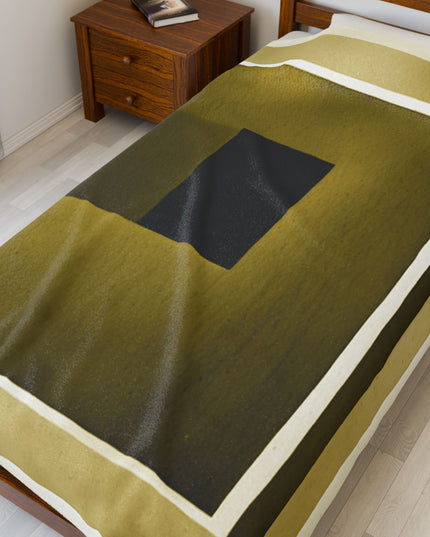 Tan Shadow Velveteen Plush Blanket, 60" x 80"