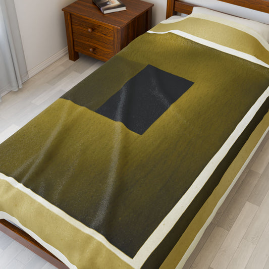 Tan Shadow Velveteen Plush Blanket, 60" x 80"