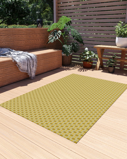 Lemongrass Star-crossed Bodies Outdoor Rug, 48" x 72"