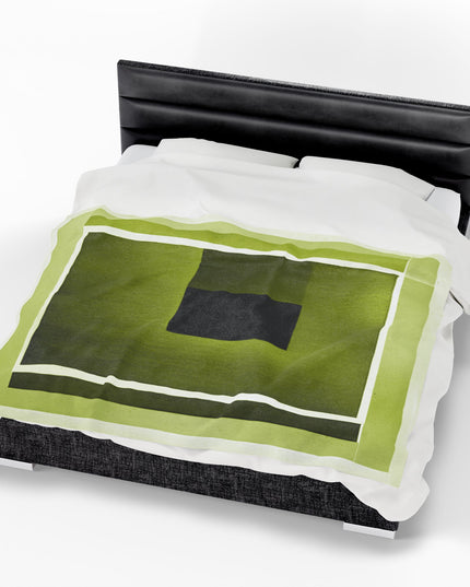 Lemongrass Shadow Velveteen Plush Blanket, 60" x 80"