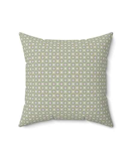 Olive Star-crossed Bodies Faux Suede Square Pillow, 16" x 16"