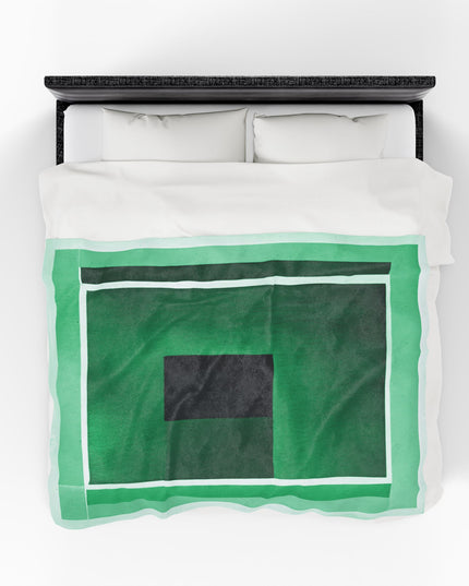 Mint Shadow Velveteen Plush Blanket, 60" x 80"
