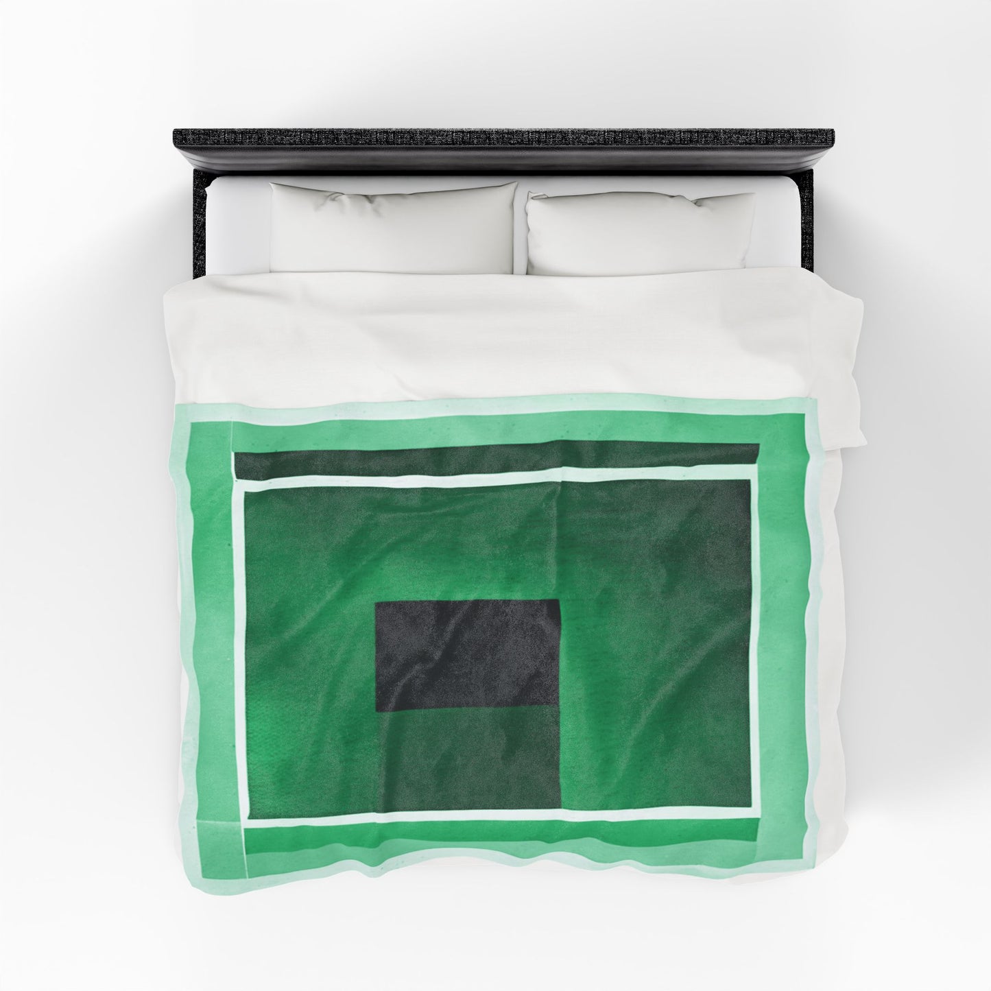 Mint Shadow Velveteen Plush Blanket, 60" x 80"