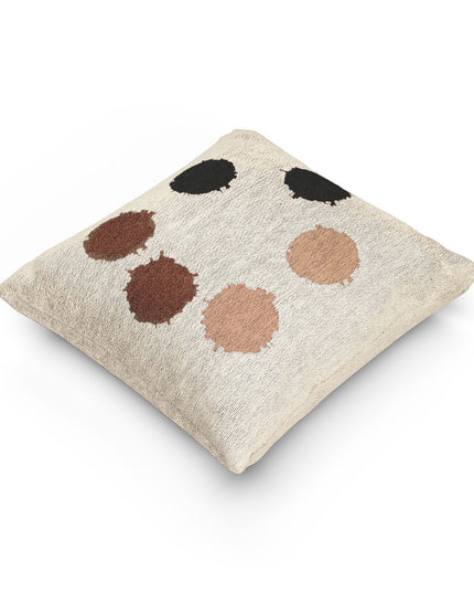 Brown Barrel Woven Pillow, 17" x 18"