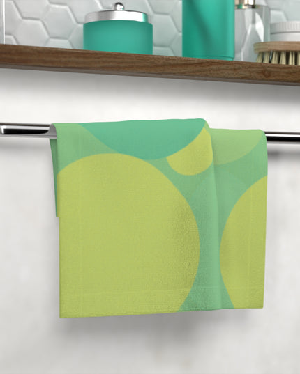 Pastel Green Patches Face Towel, 13" x 13"
