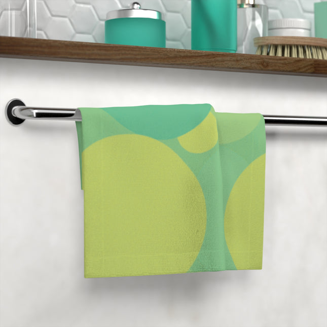 Pastel Green Patches Face Towel, 13" x 13"