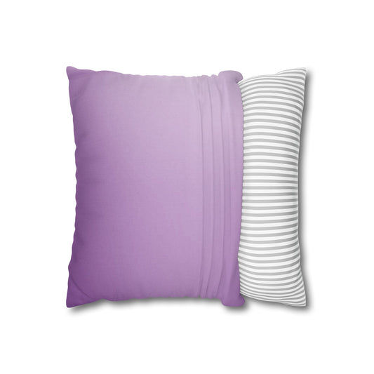 Soft Lavender Fade Spun Polyester Square Pillowcase, 14" x 14"