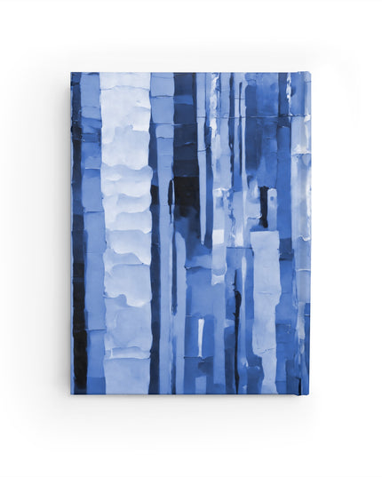 Striped Deep Blue 5" x 7" Journal - 128 Ruled Line pages