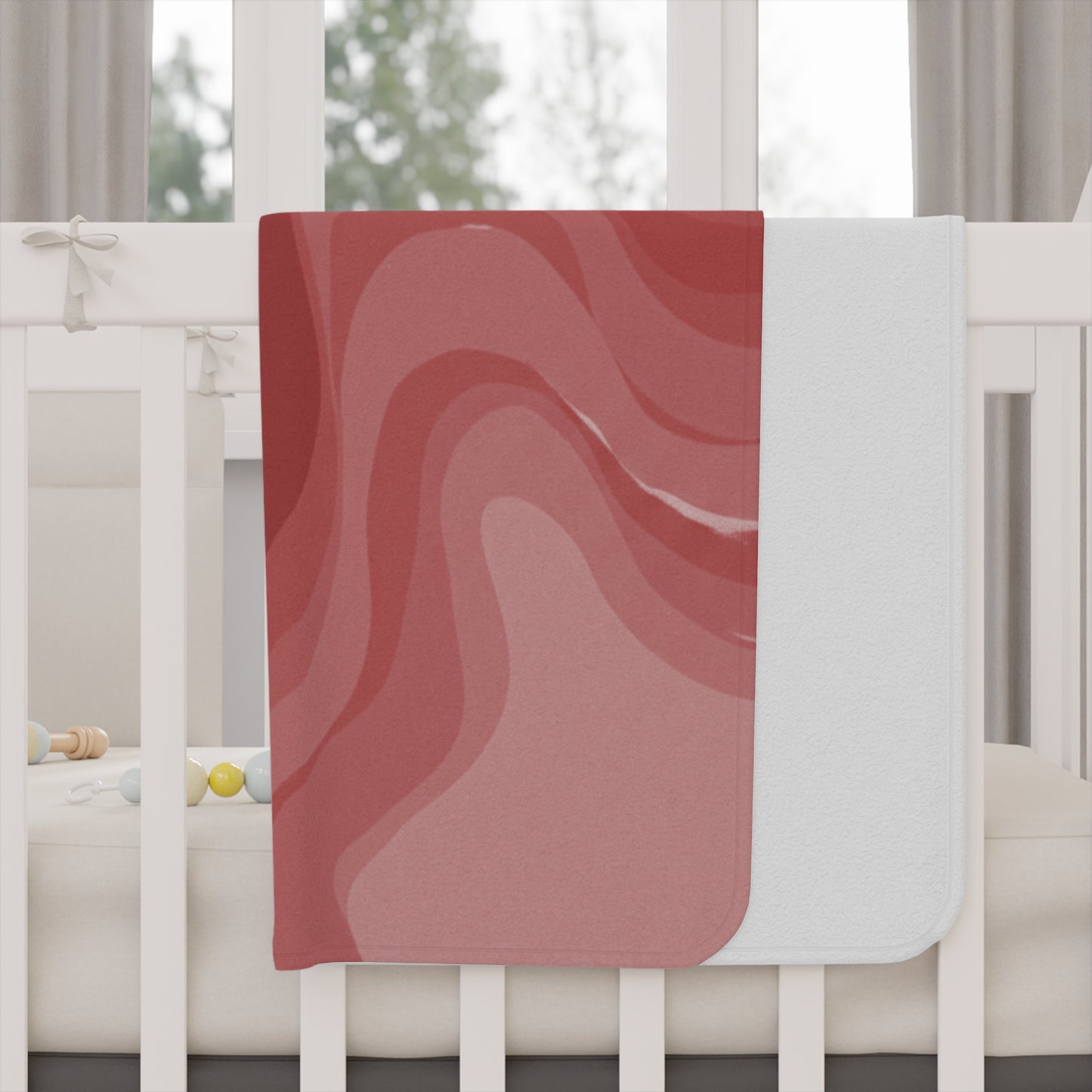 Power Red Wavey Toddler Blanket, 30" x 40"