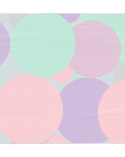Pastel Peach and Soft Green Patches Tablecloth, 55" x 55"