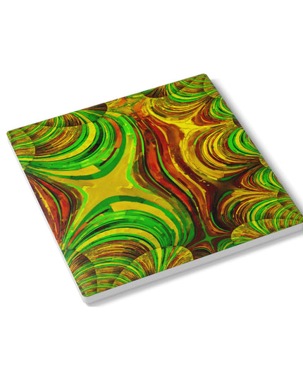 Uzi Spiral Beta 4" x 4" Square Ceramic Coaster