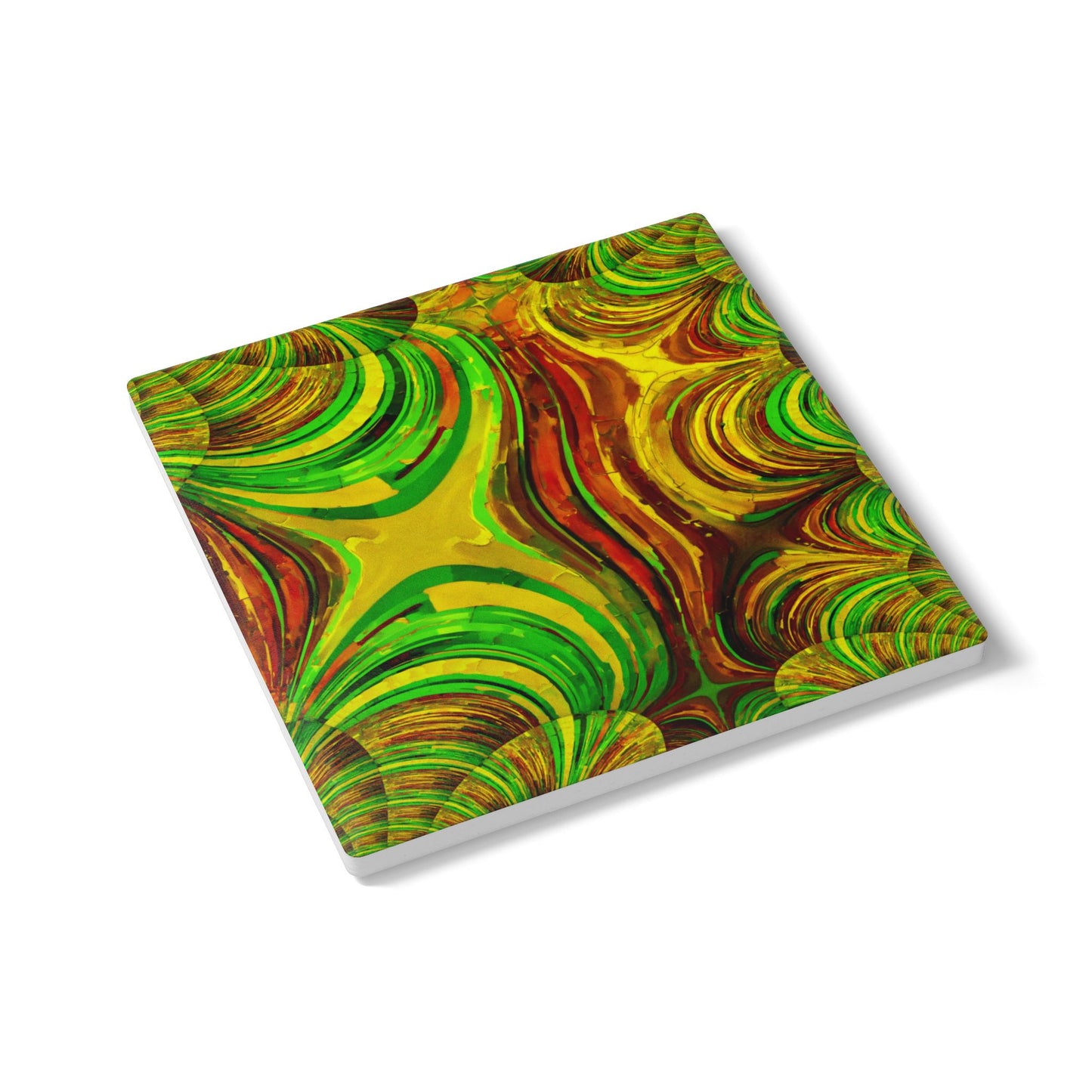 Uzi Spiral Beta 4" x 4" Square Ceramic Coaster