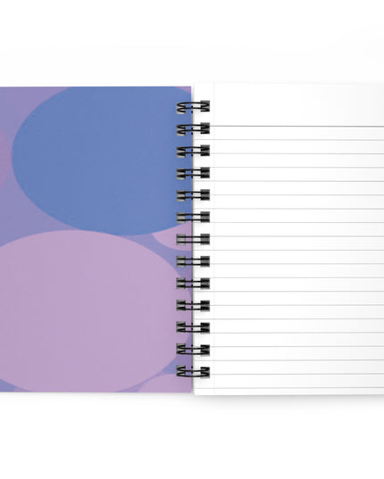 Pastel Purple Family Patches Spiral Bound Journal, 5" x 7" 150 pages
