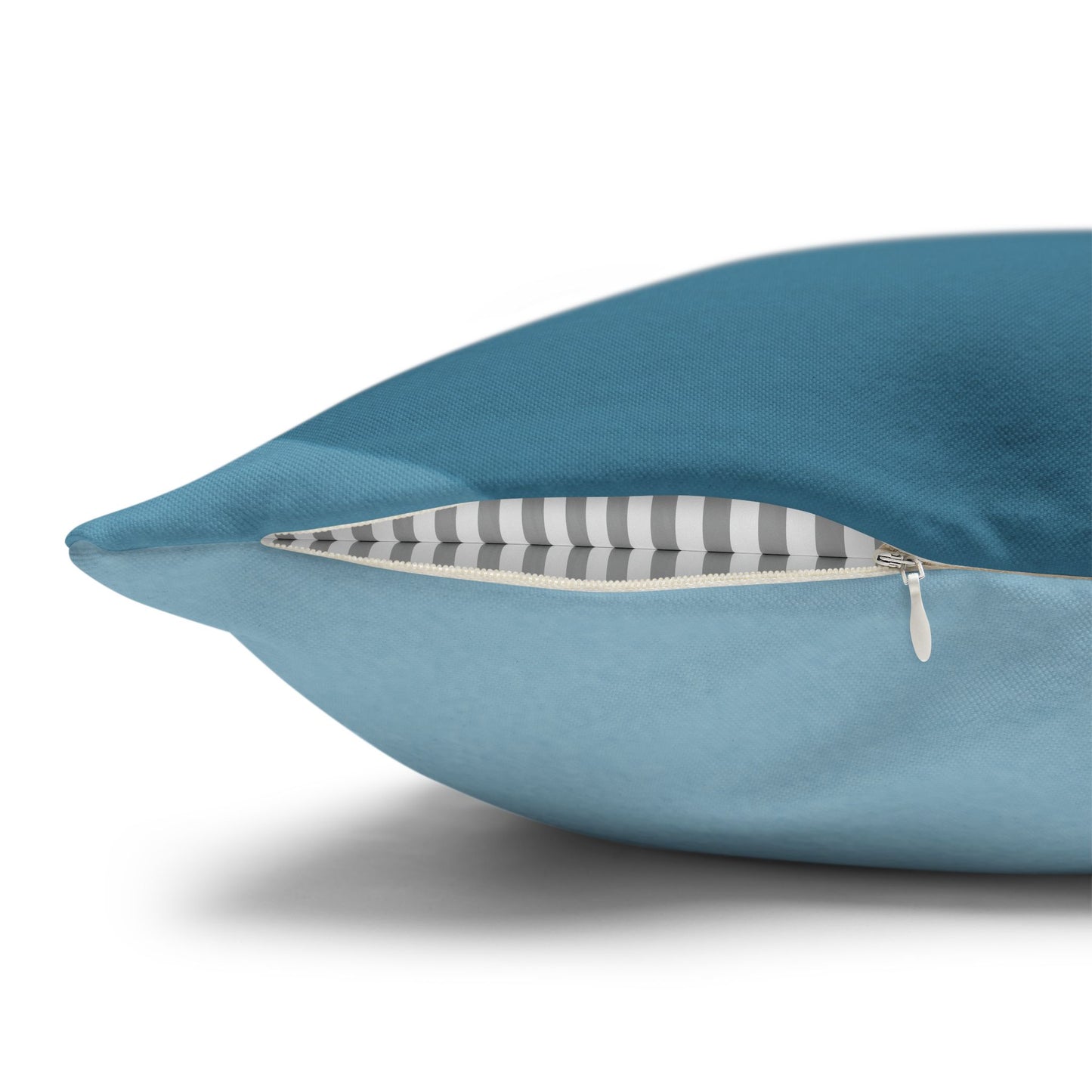 Sky Blue Wavey Spun Polyester Square Pillowcase, 14" x 14"