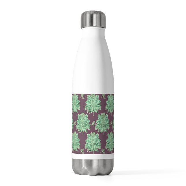 Mint Green Floral Butterflies 20oz Insulated Water Bottle