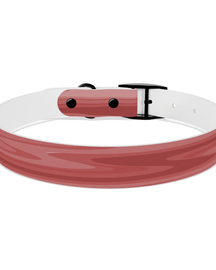 Power Red Wavey Large Dog Collar
