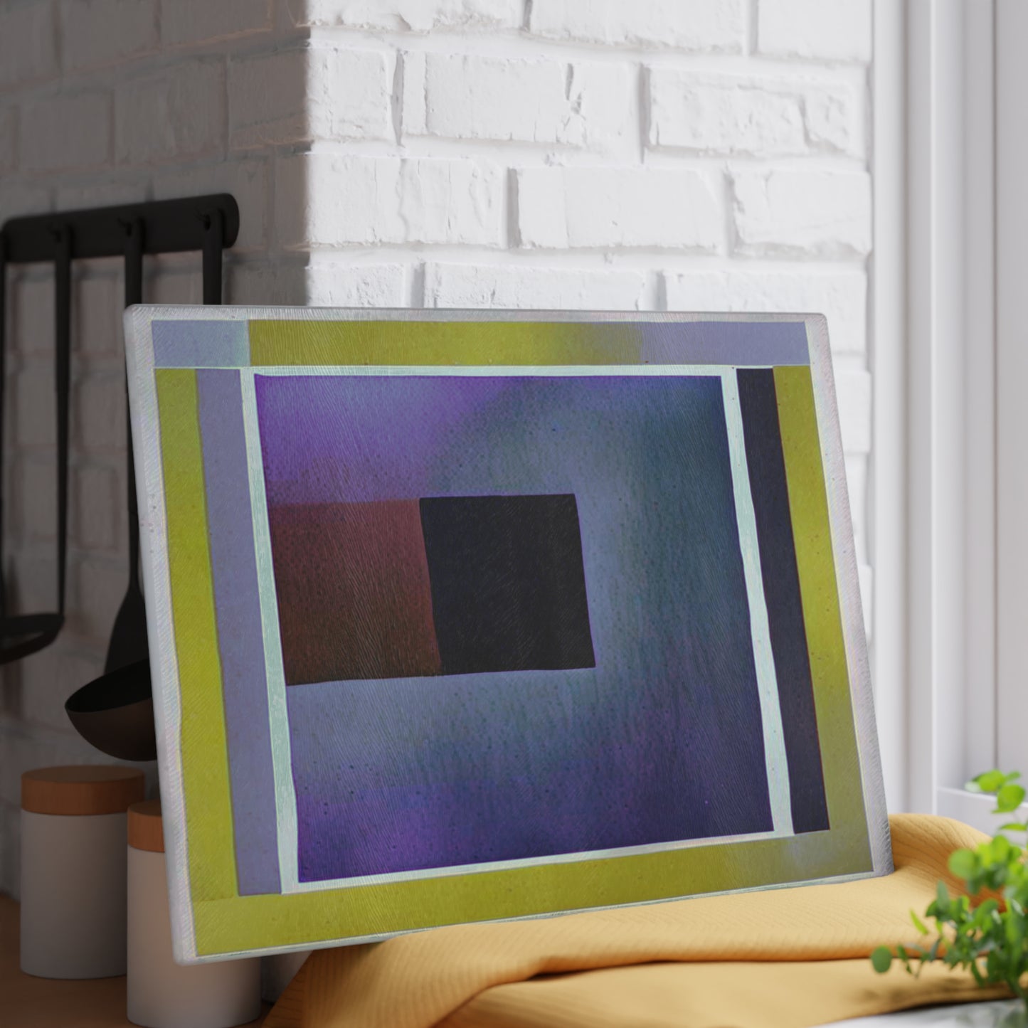 Zeta Shadow Glass Cutting Board, 11" x 15"