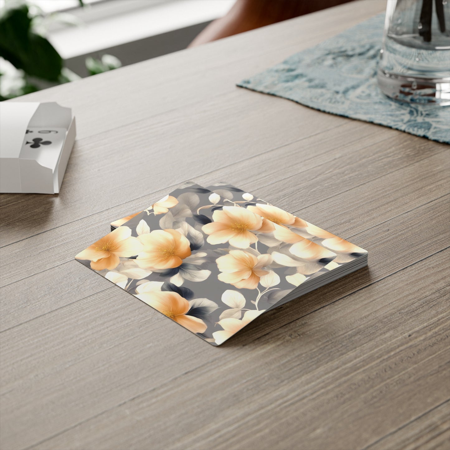 Soft Blossom Floral Bunch Poker Cards